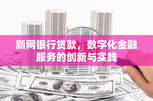 五股新网银行贷款，数字化金融服务的创新与实践