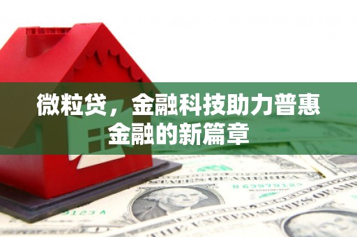 五股微粒贷，金融科技助力普惠金融的新篇章