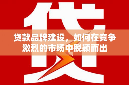 五股贷款品牌建设，如何在竞争激烈的市场中脱颖而出
