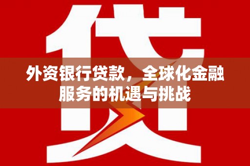 五股外资银行贷款，全球化金融服务的机遇与挑战
